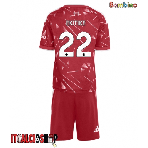 Liverpool Hugo Ekitike #22 Prima Maglia Bambino 2026-27 Manica Corta (+ Pantaloni corti)